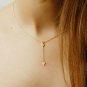 Diamond Trillion Shaped Necklace 14k Solid Gold Layering Triangle Necklace Gift.
