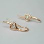 Heart Diamond Ear Climber 14k Gold Ear Crawler Sweep Cuff Bridal Diamond Cuff.
