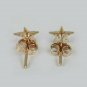 Natural Pave Diamond Star Stud Earring 14k Gold Fine Jewelry Solid Gold Jewelry.