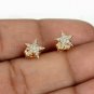 Natural Pave Diamond Star Stud Earring 14k Gold Fine Jewelry Solid Gold Jewelry.