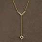Diamond Lariat Necklace 14k Solid Gold Layering Diamond Arrow Necklace Gift.