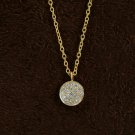 Diamond Disc Necklace 14k Solid Gold Dainty Round Necklace Anniversary Pendant. Diamond Disc Necklace 14k Solid Gold Dainty Round Necklace Anniversary Pendant.