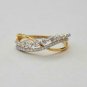 Diamond 14k Solid Gold Cluster Ring Engagement Ring Diamond Proposal Ring Gift.