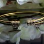 14k Solid Gold Diamond Open Bangle Bracelet Gold Cuff Bracelet Birthday Gift.