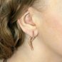 Natural Diamond Jacket Earring Solid 14k Gold Fine Stud Earring Anniversary Gift