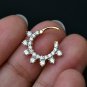 Natural Diamond 14k Solid Gold Septum Clicker Piercing Nose Ear Piercing Jewelry