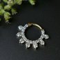 Natural Diamond 14k Solid Gold Septum Clicker Piercing Nose Ear Piercing Jewelry