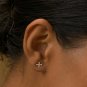 Diamond X Studs Earrings 14k Solid Gold Minimalist Studs Anniversary Ear Studs.
