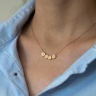 14k Solid Gold Initial Name Necklace Personalized Name Necklace Birthday Pendant