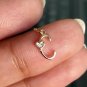 Dainty Initial Pendant 14k Solid Gold Diamond Initial Charm Pendant BFF Birthday