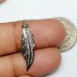 Pave Diamond 1pc Leaf Pendent 925 Silver Diamond Charm Pendant For Christmas.