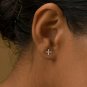 Diamond X Studs Earrings 14k Solid Gold Minimalist Studs Anniversary Ear Gift.
