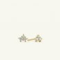 Diamond Mini cluster Studs Earring Three Diamond Studs Gold Studs 14k Solid Gold