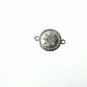 Star Burst Designer Rosecut Pave Diamond Bracelet Connector 925 Silver Handmade.