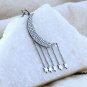 Pave Diamond Crescent Moon Pendant 925 Sterling Silver Moon And Star Charm Gift.
