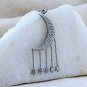 Pave Diamond Crescent Moon Pendant 925 Sterling Silver Moon And Star Charm Gift.