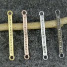 Pave Diamond Bar Connector 925 Silver Diamond Necklace Connector Charm Link.