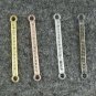 Pave Diamond Bar Connector 925 Silver Diamond Necklace Connector Charm Link.