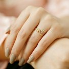 Fern Leaves Diamond Open Ring 14k Solid Gold Fancy Wedding Gold Ring Jewelry. Fern Leaves Diamond Open Ring 14k Solid Gold Fancy Wedding Gold Ring Jewelry.