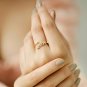 Fern Leaves Diamond Open Ring 14k Solid Gold Fancy Wedding Gold Ring Jewelry.