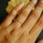 Curved Wedding Band 14k Solid Gold Diamond Eternity Band Filigree Lace Band Ring