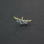 Diamond Minimalist Moon Piercing 14k Solid Gold Nose Ear Piercing Moon Jewelry.