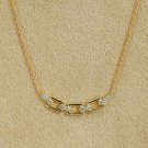 Diamond Bar Necklace Dainty 14k Solid Gold Chain Style Wedding Necklace Jewelry. Diamond Bar Necklace Dainty 14k Solid Gold Chain Style Wedding Necklace Jewelry.