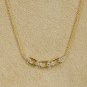 Diamond Bar Necklace Dainty 14k Solid Gold Chain Style Wedding Necklace Jewelry.