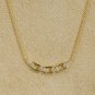 Diamond Bar Necklace Dainty 14k Solid Gold Chain Style Wedding Necklace Jewelry.