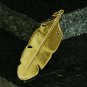14k Solid Gold Diamond Feather Pendant Gold Pendant Wing Pendant Birthday Gift.