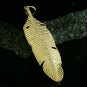 14k Solid Gold Diamond Feather Pendant Gold Pendant Wing Pendant Birthday Gift.