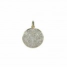 Pave Diamond Round Pendant 14k Gold Dainty Minimalist Pendant Birthday Gift. Pave Diamond Round Pendant 14k Gold Dainty Minimalist Pendant Birthday Gift.