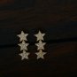 Diamond Triple Sparkling Stars Stud Earrings 14k Solid Gold Star Bar Jewelry.