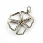 1Pc Rosecut Flower Pendant 925 Silver Diamond Rosecut Flower Polki Beads Pendant