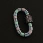Pave Diamond Carabiner Lock 925 Silver Oval Screw Clasps Jewelry Findings Clasp.