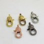 Lobster Clasps Pave Diamond 925 Silver Diamond Necklace Findings Lobster Finding