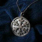 Natural Pave Diamond Snowflake Unisex 925 Sterling Silver Necklace Birthday Gift Natural Pave Diamond Snowflake Unisex 925 Sterling Silver Necklace Birthday Gift
