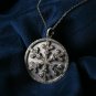 Natural Pave Diamond Snowflake Unisex 925 Sterling Silver Necklace Birthday Gift