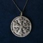 Natural Pave Diamond Snowflake Unisex 925 Sterling Silver Necklace Birthday Gift