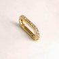 Diamond Oval Clasps 14k Solid Gold Enhancer Charms Pendant Lobster Claw Clasps.
