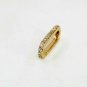 Diamond Oval Clasps 14k Solid Gold Enhancer Charms Pendant Lobster Claw Clasps.