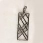 Pave Diamond Rectangular Pendant 925 Sterling Silver Fashion Christmas Jewelry.