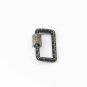 1Pc Pave Diamond Carabiner Enamel Screw Clasps Sterling Silver Diamond Clasp N8.