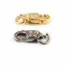2Pc Antique Finish Pave Diamond Lobster Lock Clasp Findings Jewelry Claps Lock. 2Pc Antique Finish Pave Diamond Lobster Lock Clasp Findings Jewelry Claps Lock.