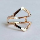 14k Gold Hexagon Ring Guard Engagement Ring Enhancer Anniversary Ring Wrap Band.