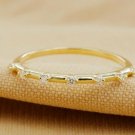 14k Solid Gold Wedding Band Minimalist Diamond Stacking Half Eternity Ring Band 14k Solid Gold Wedding Band Minimalist Diamond Stacking Half Eternity Ring Band