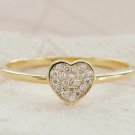 Diamond Cluster Heart Ring In 14k Solid Gold Forever Promise Ring Valentine Ring Diamond Cluster Heart Ring In 14k Solid Gold Forever Promise Ring Valentine Ring