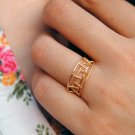 14k Solid Gold Cage Ring Geometric 3D Wedding Ring Trapezium Dainty Ring Band. 14k Solid Gold Cage Ring Geometric 3D Wedding Ring Trapezium Dainty Ring Band.