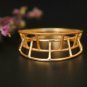 14k Solid Gold Cage Ring Geometric 3D Wedding Ring Trapezium Dainty Ring Band.