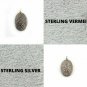 1Pc Pave Diamond Oval Disc Charm Pendant Sterling Silver 20x11mm Oval Pendant N9